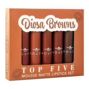 Labiales Diosa Browns Mate Mousse Top Five Set 5 Italia Deluxe